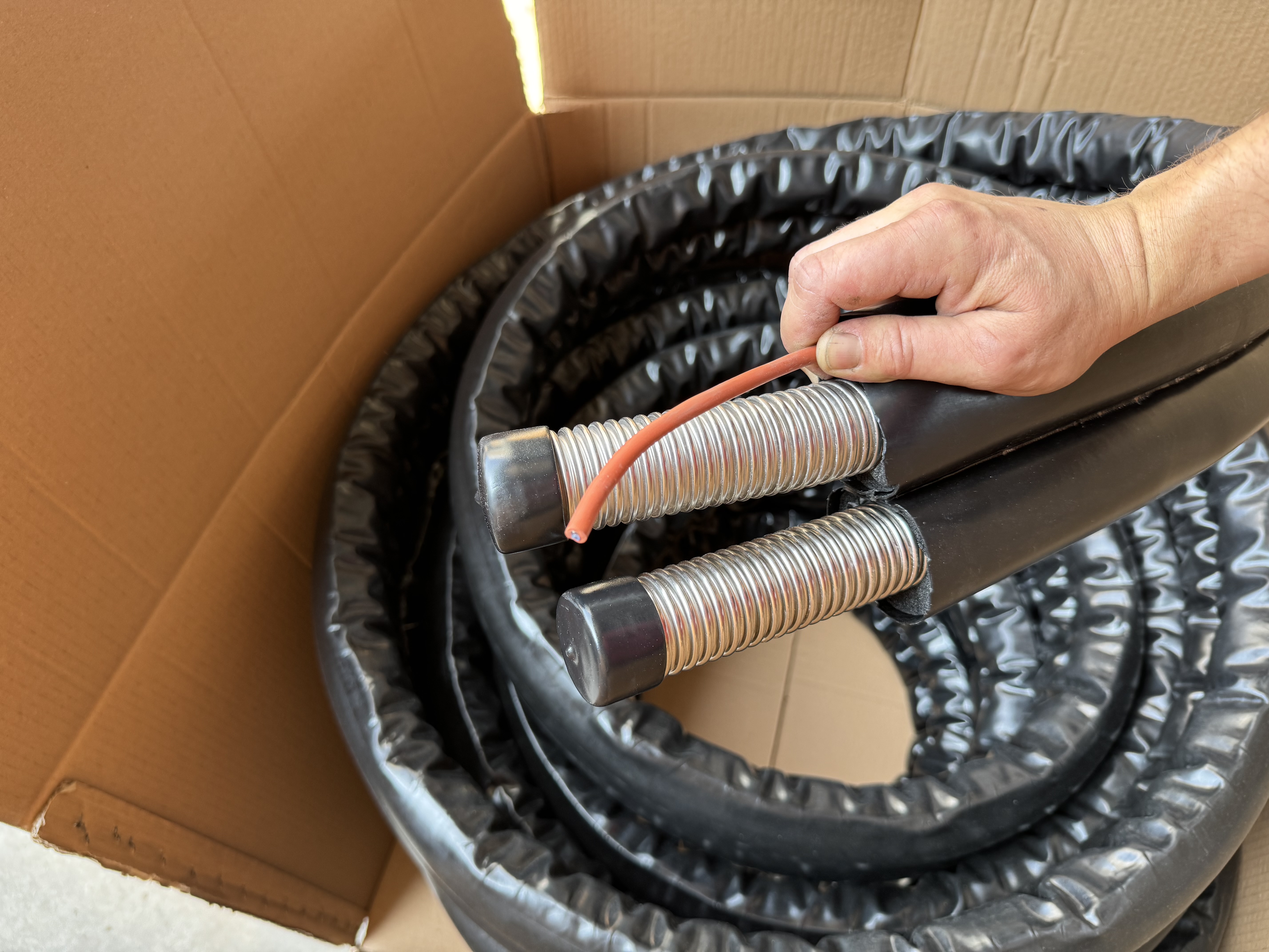 Rvs ribbel buis / solar leiding / zonneboiler & warmtepomp flexibel