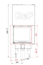 Bef Home hoek - Therm V 6 CL - links (lift deur) diep