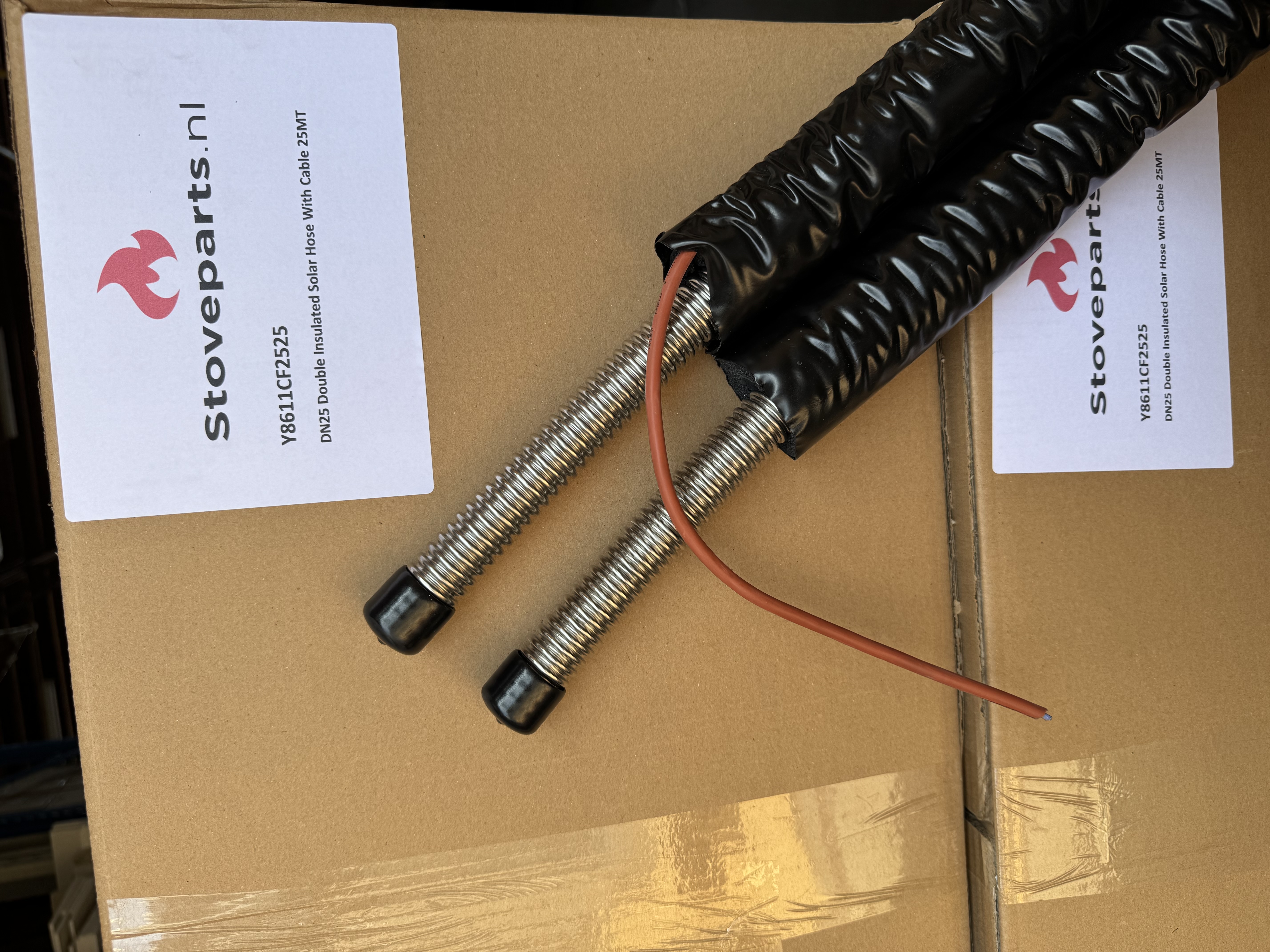 Rvs ribbel buis / solar leiding / zonneboiler & warmtepomp flexibel