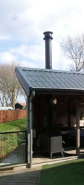 Veranda installatie pakket schuin dak 125/130mm - alles dubbelwandig