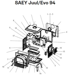 Saey 94 EVO/Juul poêle à bois - (dernier modèle)  (Français)