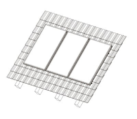 Schuin dak montage frames verticaal panelen