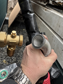 Rvs ribbel buis / solar leiding / zonneboiler & warmtepomp flexibel