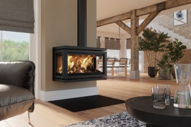 Dik Geurts Vidar triple large wall & store - houtkachel