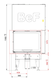 Bef Home hoek - Feel V 8 CL - links (lift deur) ondiep