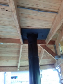 Veranda - Installatie pakket schuin dak 175/225mm - alles dubbelwandig