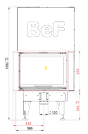 Bef Home hoek - Therm V 8 CL - links (lift deur) diep