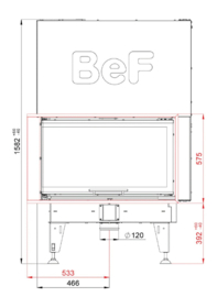 Bef Home hoek - Therm V 10 CL - links (lift deur) diep