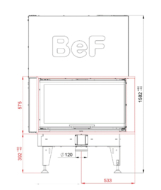 Bef Home hoek - Therm V 10 CP - rechts (lift deur) diep