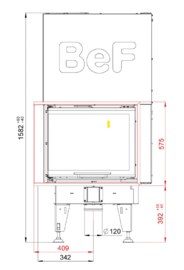 Bef Home hoek - Therm V 7 CL - links (lift deur) diep