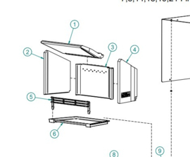 Contura inzet I4, I5, I6, I7, I8 onderdelen