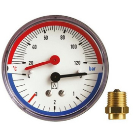 Thermometer manometer - achter