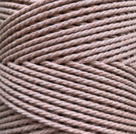 Macramé koord 3 mm Old Peach