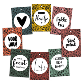 Cadeaukaartjes kleur  per 5 sets