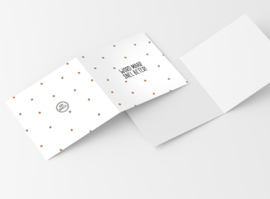 Wenskaarten met witte envelop "Beterschap" 5 stuks