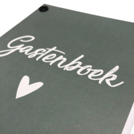 Gastenboek invulkaarten 50 pers. Groen - per 3 stuks