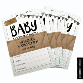 Babyshower invulkaartjes per 50 sets