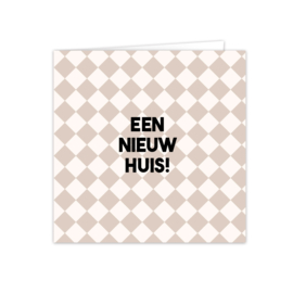 Wenskaarten met witte envelop "Nieuw huis" 5 stuks