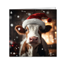 Kerstkaart set Schattige kerstdieren inclusief envelop - per 5 stuks