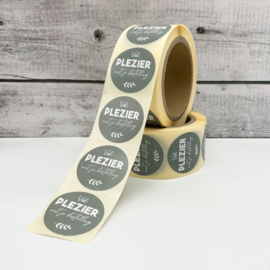 Stickers 'Veel plezier met je bestelling' op rol 500 stuks