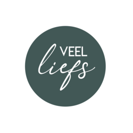 Stickers 'Veel liefs' op rol 500 stuks