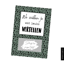 Kraskaarten "DIY - We willen je wat vertellen" Kleur per 5 stuks