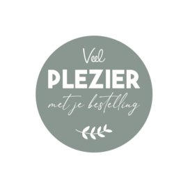 Stickers 'Veel plezier met je bestelling' op rol 500 stuks