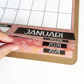 Kalender 2024 A4 KLEUR klembord per 3 stuks