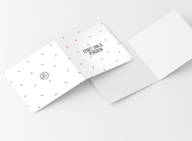 Wenskaarten met witte envelop "Pensioen" 5 stuks