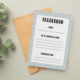 Tegoedbon Blauw per 5 stuks