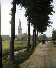 Nr.4 Foto op canvas van de Noorddammerweg rond 1920.  KLEUR