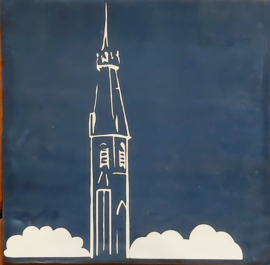 Tegeltje van Bovenkerk blauw