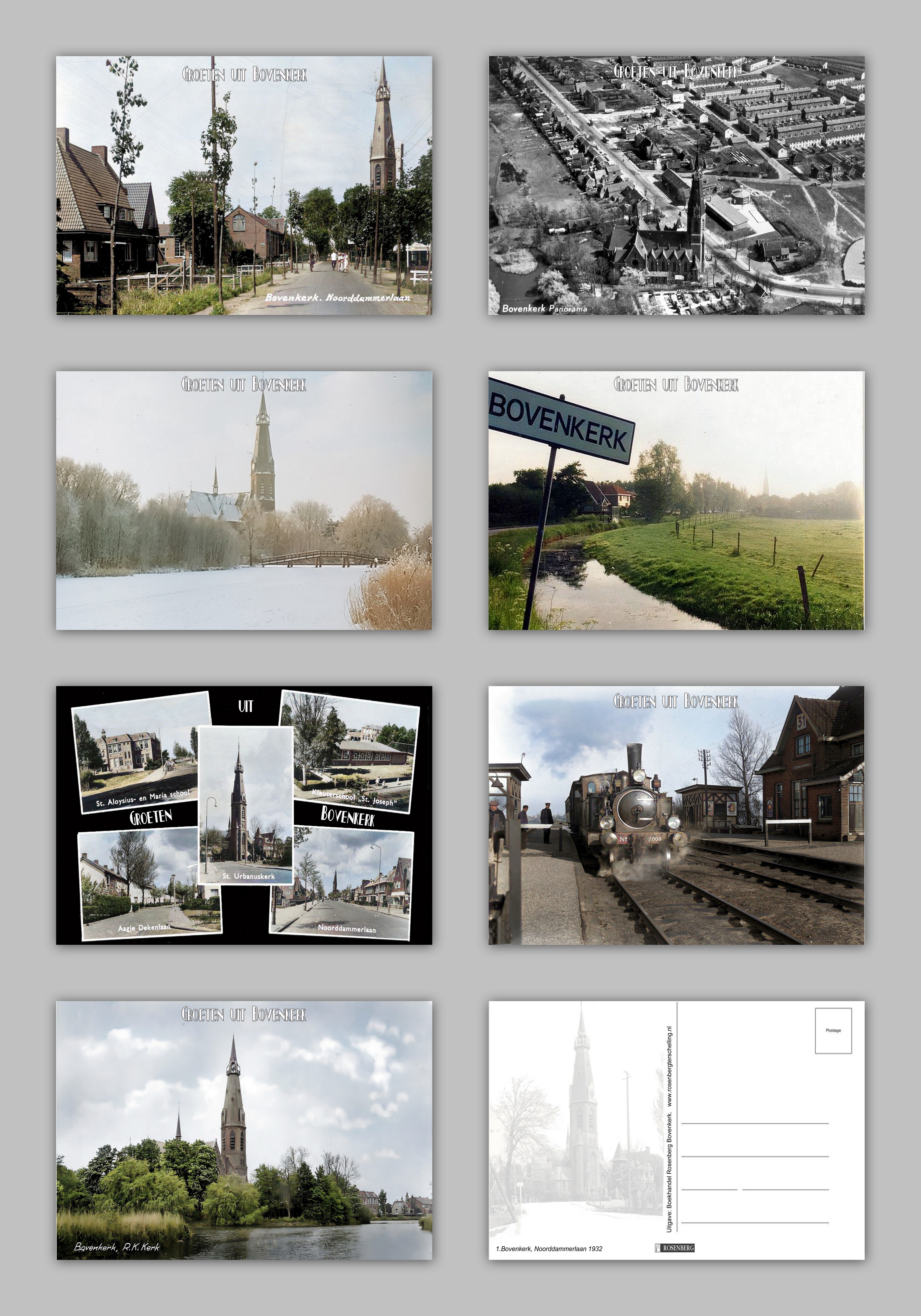 Setje van 2 pakjes ansichtkaarten van Bovenkerk + Ontdek Bovenkerk