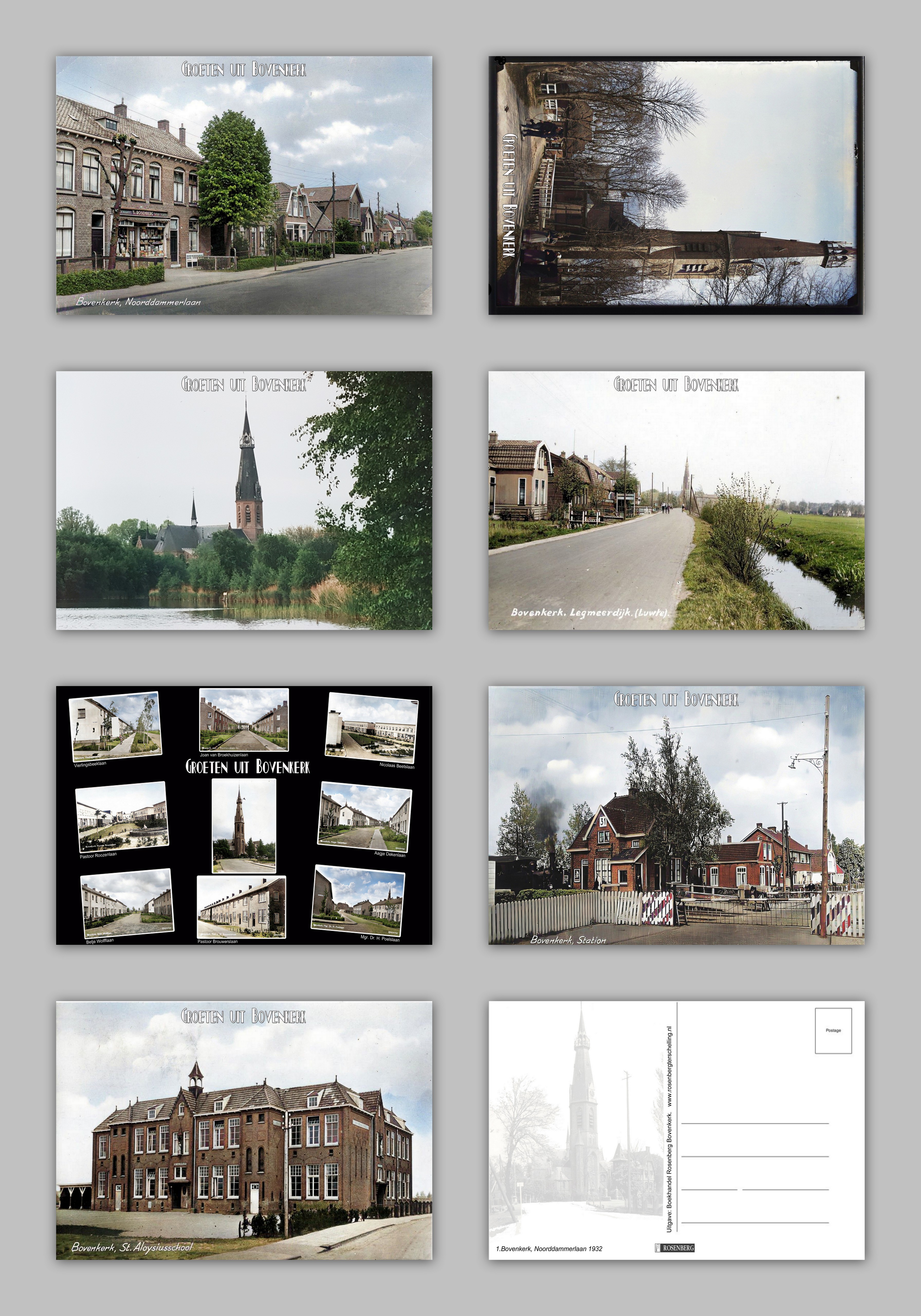 Setje van 2 pakjes ansichtkaarten van Bovenkerk + Ontdek Bovenkerk