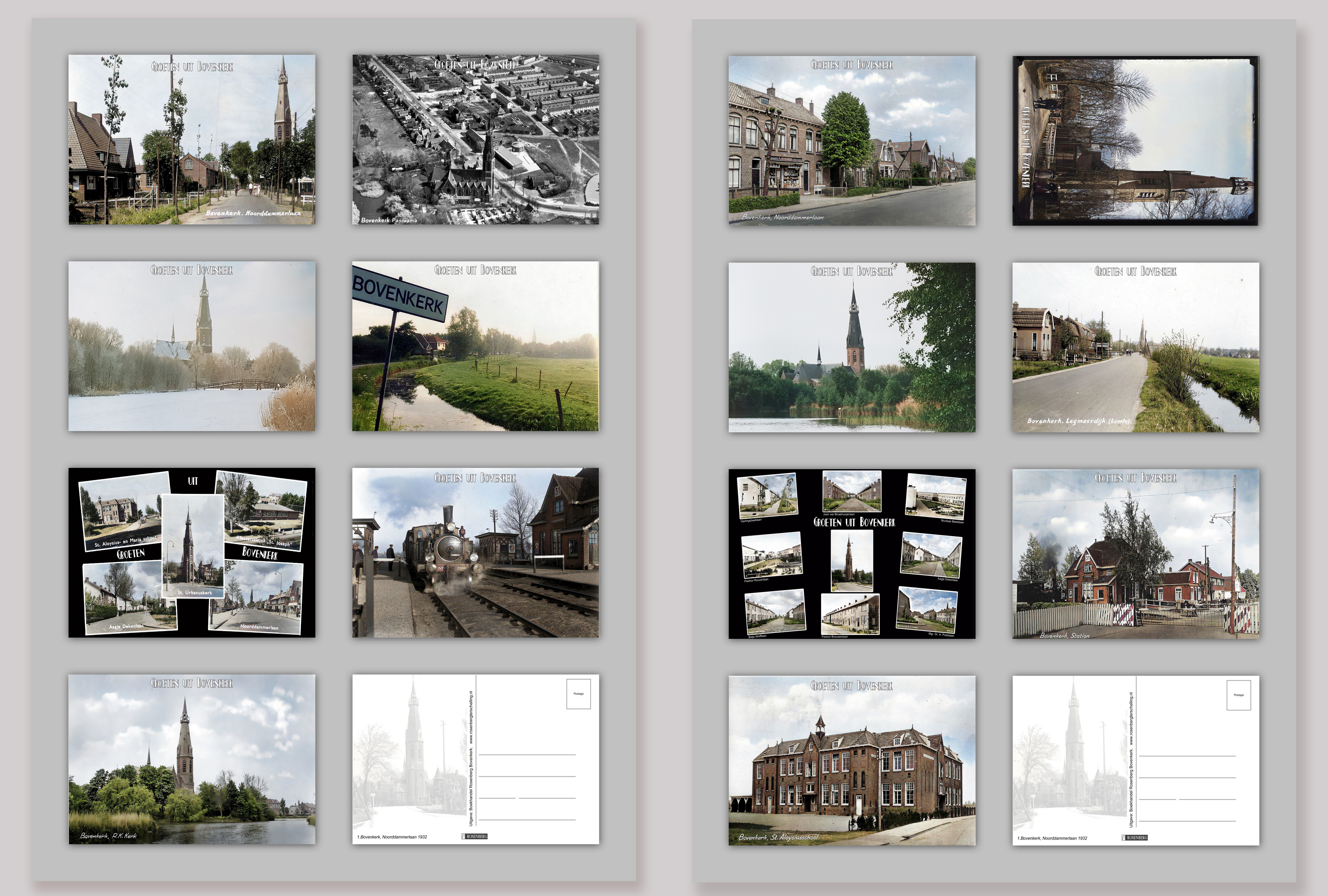 Setje van 2 pakjes ansichtkaarten van Bovenkerk + Ontdek Bovenkerk