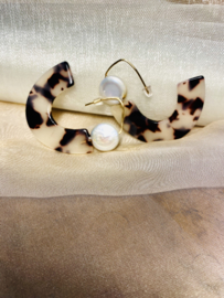 Turtoise hoops earrings