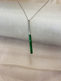 Green glass necklace