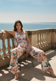 Elegante Bloemenprint Jumpsuit in zachte pasteltinten - Vera Mont