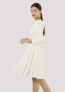 Long sleeved ivory dress  that flatters every figure