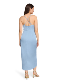 Vera Mont Cocktailjurk – Elegante Hemelsblauwe Satin Party Dress | Feestkledij & Suitekledij Dames