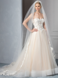 Azura: beautiful veil edged with the most beautiful lace and 3D flower applications