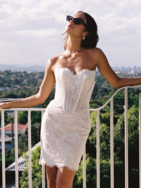 Saga - a long and short wedding dress in one - Serene - €1.750