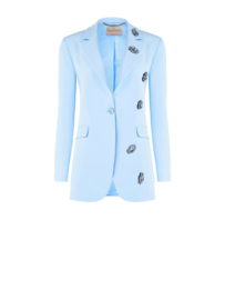 Lange jurk & oversized blazer met studs