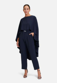 Jumpsuit in een laagjeslook met verwijderbare cape- Vera Mont