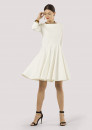 Long sleeved ivory dress  that flatters every figure