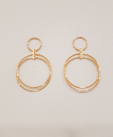 Round gold-colord earrings