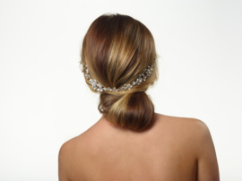 Loïs (1 piece): luxury handmade hairpin with silver-coloured strass and rhinestones