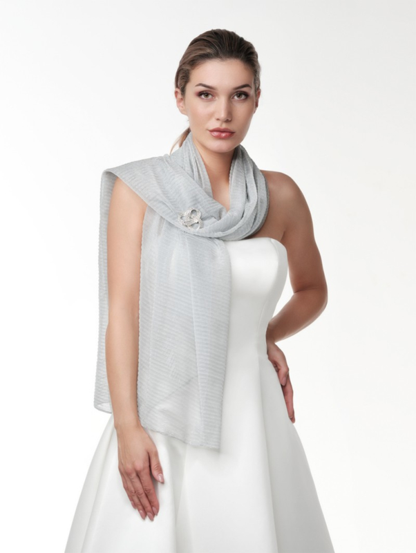 Aanbod attent Verplicht Transparante metallic-look sjaal | Vesten, Bolero's , Stola's en sjaals |  The Dress