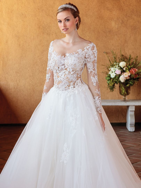 Elsie: princess wedding dress for the traditional bride with a taste of modern romance. Price: € 1.750