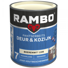 Rambo Pantserbeits Deur & Kozijn Dekkend Zijdeglans - Ral 9010 - 0,75 liter